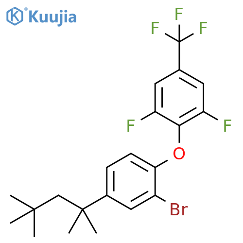 Benzene, 2-[2-bromo-4-(1,1,3,3-tetramethylbutyl)phenoxy]-1,3-difluoro-5-(trifluoromethyl)- structure