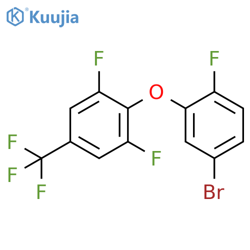 Benzene, 2-(5-bromo-2-fluorophenoxy)-1,3-difluoro-5-(trifluoromethyl)- structure