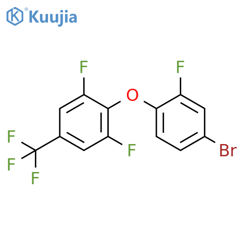 Benzene, 2-(4-bromo-2-fluorophenoxy)-1,3-difluoro-5-(trifluoromethyl)- structure