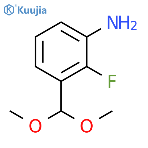 Benzenamine, 3-(dimethoxymethyl)-2-fluoro- structure