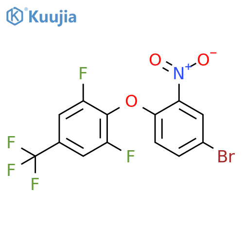 Benzene, 2-(4-bromo-2-nitrophenoxy)-1,3-difluoro-5-(trifluoromethyl)- structure