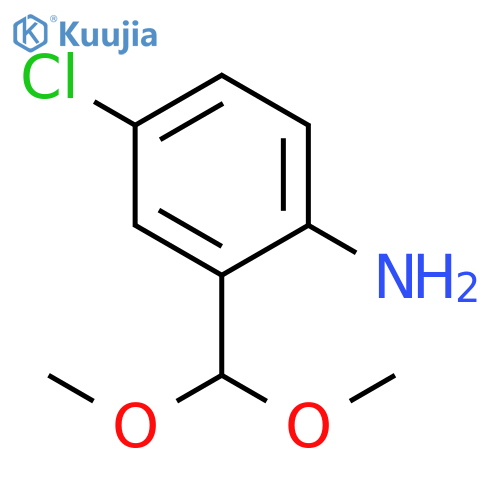 Benzenamine, 4-chloro-2-(dimethoxymethyl)- structure