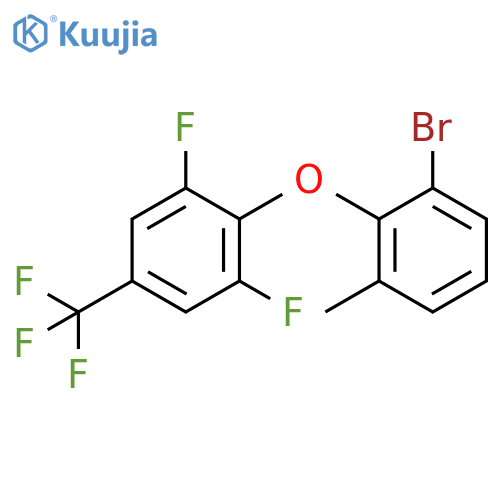 Benzene, 2-(2-bromo-6-methylphenoxy)-1,3-difluoro-5-(trifluoromethyl)- structure