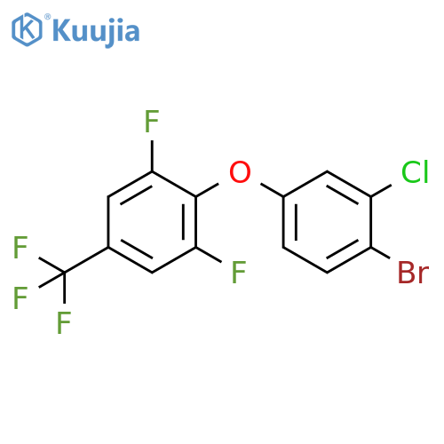 Benzene, 2-(4-bromo-3-chlorophenoxy)-1,3-difluoro-5-(trifluoromethyl)- structure