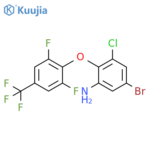 Benzenamine, 5-bromo-3-chloro-2-[2,6-difluoro-4-(trifluoromethyl)phenoxy]- structure