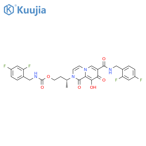 Des-butanoyl 3,4-Didehydro-N-butyl(2,4-difluorobenzyl)carbamate Dolutegravir structure