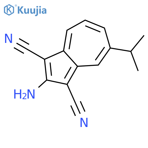 1,3-Azulenedicarbonitrile, 2-amino-5-(1-methylethyl)- structure