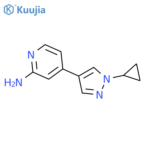 2-Pyridinamine, 4-(1-cyclopropyl-1H-pyrazol-4-yl)- structure