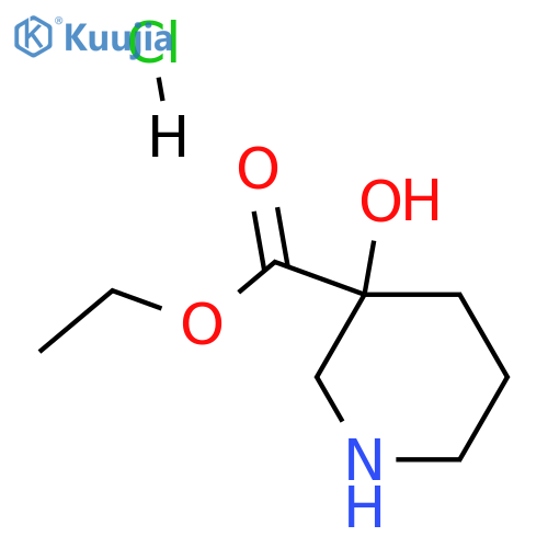ethyl 3-hydroxypiperidine-3-carboxylate hydrochloride structure