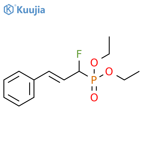 Phosphonic acid, [(2E)-1-fluoro-3-phenyl-2-propenyl]-, diethyl ester structure