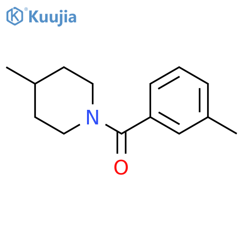 (3-methylphenyl)(4-methyl-1-piperidinyl)methanone structure