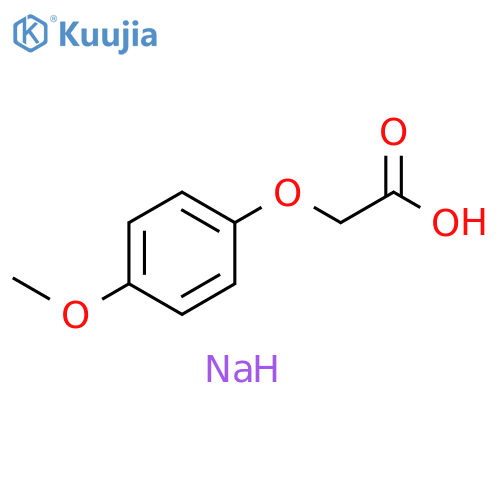 Acetic acid, 2-(4-methoxyphenoxy)-, sodium salt (1:1) structure