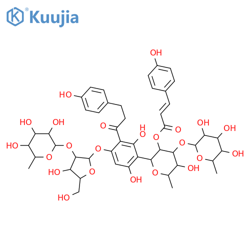 3'-C-β-D-Fucopyranosyl-2',4,4',6'-tetrahydroxydihydrochalcone; 2''-O-(4-Hydroxy-E-cinnamoyl), 3''-O-β-D-fucopyranosyl, 6'-O-[β-D-fucopyranosyl-(1→2)-α-L-arabinofuranoside] structure