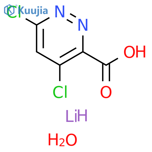 3-Pyridazinecarboxylic acid, 4,6-dichloro-, lithium salt, hydrate (1:1:1) structure