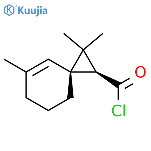 Spiro[2.5]oct-4-ene-1-carbonyl chloride, 2,2,5-trimethyl-, trans- structure