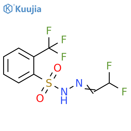 Benzenesulfonic acid, 2-(trifluoromethyl)-, 2-(2,2-difluoroethylidene)hydrazide structure