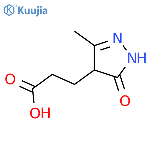 3-(3-Methyl-5-oxo-4,5-dihydro-1H-pyrazol-4-yl)propanoic acid structure