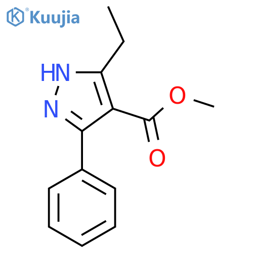 methyl 5-ethyl-3-phenyl-1H-pyrazole-4-carboxylate structure