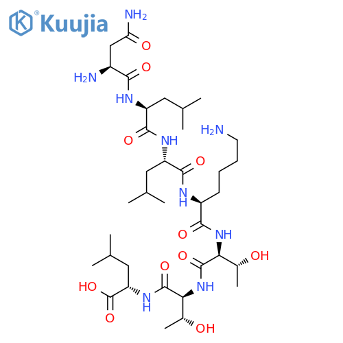 L-Leucine, L-asparaginyl-L-leucyl-L-leucyl-L-lysyl-L-threonyl-L-threonyl- structure