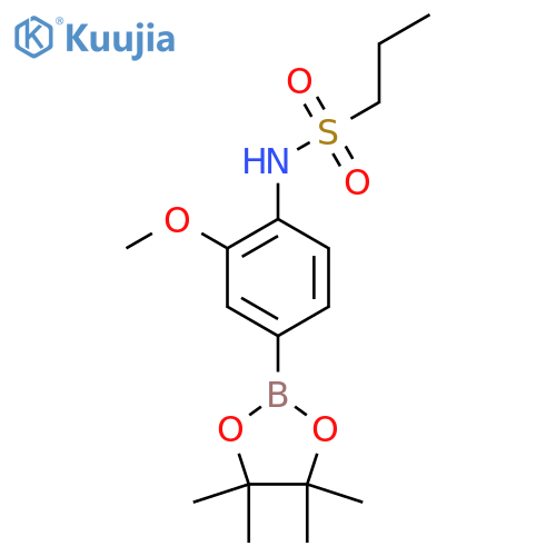 N-(2-Methoxy-4-(4,4,5,5-tetramethyl-1,3,2-dioxaborolan-2-yl)phenyl)propane-1-sulfonamide structure