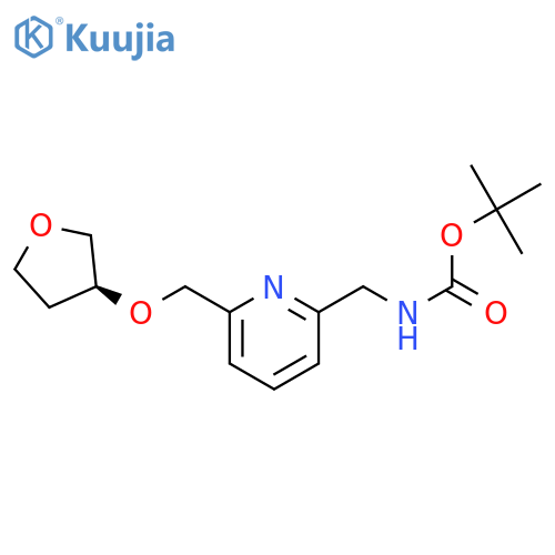 tert-butyl (S)-((6-(((tetrahydrofuran-3-yl)oxy)methyl)pyridin-2-yl)methyl)carbamate structure