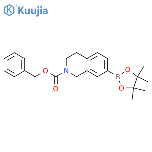 benzyl 7-(4,4,5,5-tetramethyl-1,3,2-dioxaborolan-2-yl)-1,2,3,4-tetrahydroisoquinoline-2-carboxylate structure