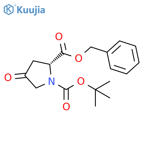 (R)-2-benzyl 1-tert-butyl 4-oxopyrrolidine-1,2-dicarboxylate structure