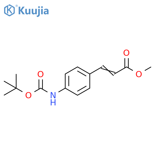 2-Propenoic acid, 3-[4-[[(1,1-dimethylethoxy)carbonyl]amino]phenyl]-,methyl ester structure