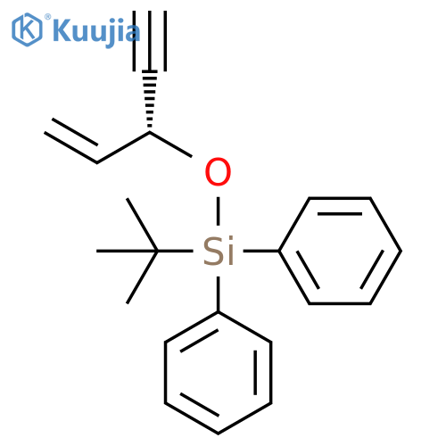 Benzene, 1,1'-[(1,1-dimethylethyl)[[(1R)-1-ethynyl-2-propen-1-yl]oxy]silylene]bis- structure