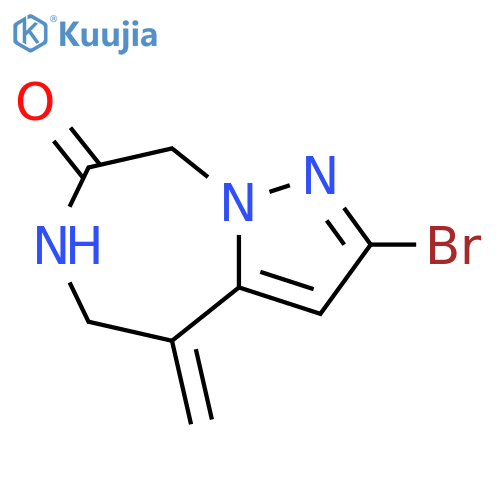 4H-Pyrazolo[1,5-d][1,4]diazepin-7(8H)-one, 2-bromo-5,6-dihydro-4-methylene- structure