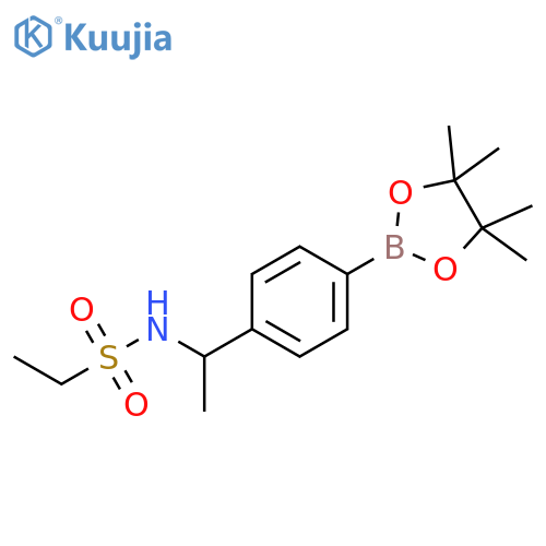 Ethanesulfonamide, N-[1-[4-(4,4,5,5-tetramethyl-1,3,2-dioxaborolan-2-yl)phenyl]ethyl]- structure