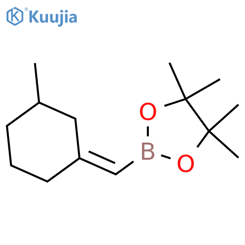 (Z)-4,4,5,5-Tetramethyl-2-((3-methylcyclohexylidene)methyl)-1,3,2-dioxaborolane structure
