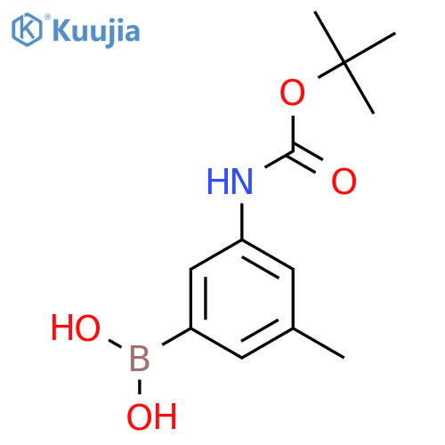 (3-((tert-Butoxycarbonyl)amino)-5-methylphenyl)boronicacid structure