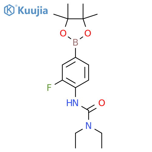 3,3-Diethyl-1-2-fluoro-4-(4,4,5,5-tetramethyl-1,3,2-dioxaborolan-2-yl)phenylurea structure