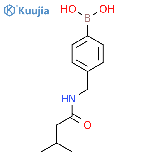 (4-((3-Methylbutanamido)methyl)phenyl)boronic acid structure