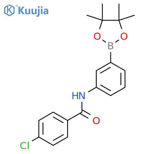 4-Chloro-N-(3-(4,4,5,5-tetramethyl-1,3,2-dioxaborolan-2-yl)phenyl)benzamide structure