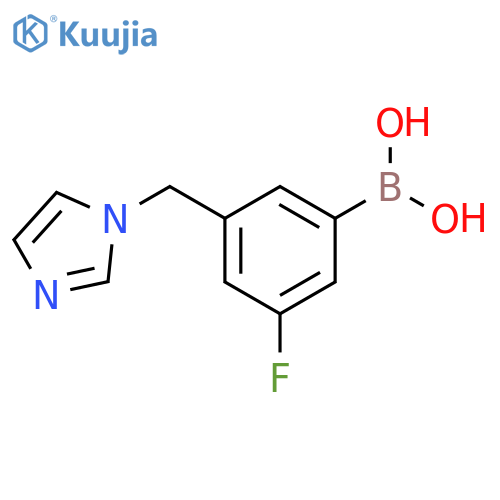 {3-fluoro-5-(1H-imidazol-1-yl)methylphenyl}boronic acid structure