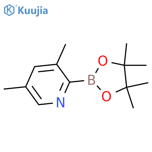 3,5-dimethyl-2-(tetramethyl-1,3,2-dioxaborolan-2-yl)pyridine structure