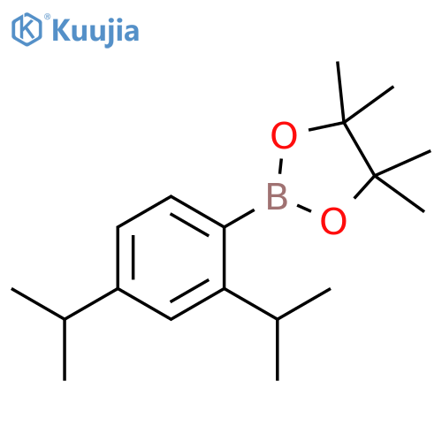2-2,4-bis(propan-2-yl)phenyl-4,4,5,5-tetramethyl-1,3,2-dioxaborolane structure