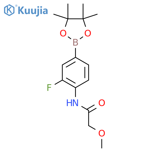 N-[2-Fluoro-4-(tetramethyl-1,3,2-dioxaborolan-2-yl)phenyl]-2-methoxyacetamide structure