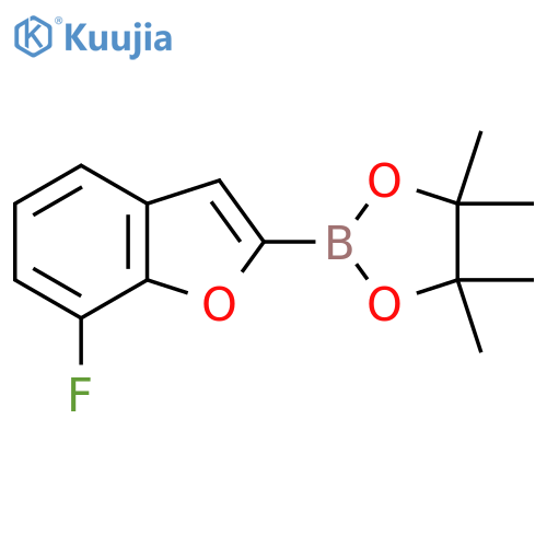 2-(7-Fluoro-1-benzofuran-2-yl)-4,4,5,5-tetramethyl-1,3,2-dioxaborolane structure