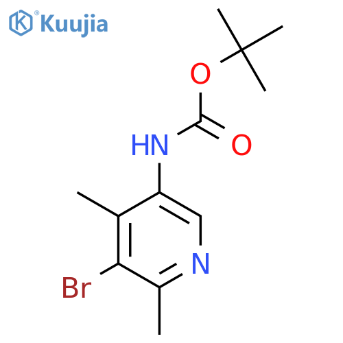tert-butyl N-(5-bromo-4,6-dimethylpyridin-3-yl)carbamate structure