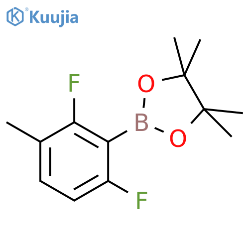 1,3,2-Dioxaborolane, 2-(2,6-difluoro-3-methylphenyl)-4,4,5,5-tetramethyl- structure