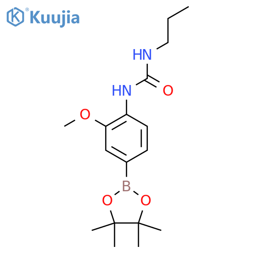 1-(2-Methoxy-4-(4,4,5,5-tetramethyl-1,3,2-dioxaborolan-2-yl)phenyl)-3-propylurea structure
