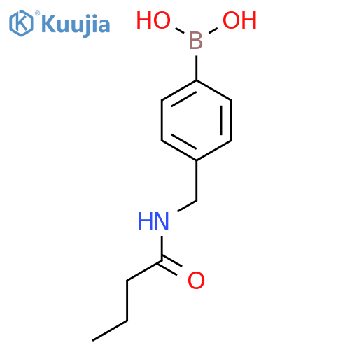 (4-(Butyramidomethyl)phenyl)boronic acid structure