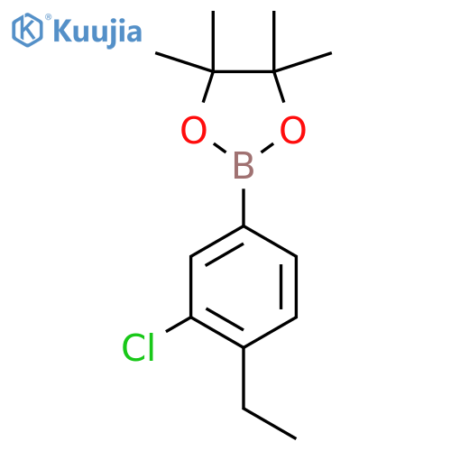 2-(3-Chloro-4-ethylphenyl)-4,4,5,5-tetramethyl-1,3,2-dioxaborolane structure