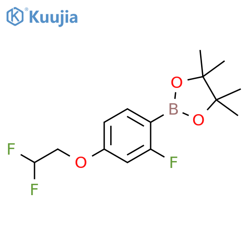 2-4-(2,2-difluoroethoxy)-2-fluorophenyl-4,4,5,5-tetramethyl-1,3,2-dioxaborolane structure