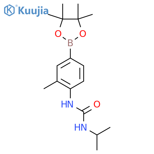1-[2-Methyl-4-(tetramethyl-1,3,2-dioxaborolan-2-yl)phenyl]-3-(propan-2-yl)urea structure