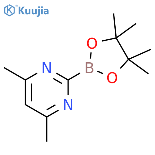 Pyrimidine, 4,6-dimethyl-2-(4,4,5,5-tetramethyl-1,3,2-dioxaborolan-2-yl)- structure