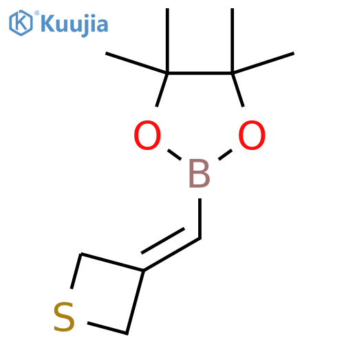 4,4,5,5-tetramethyl-2-(thietan-3-ylidene)methyl-1,3,2-dioxaborolane structure